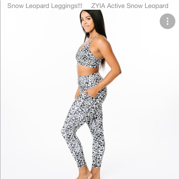 EUC Snow Leopard Pocket Brilliant Hi-Rise 7/8 size 8/10 - Picture 4 of 5